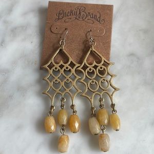 Lucky brand earrings semi precious stones